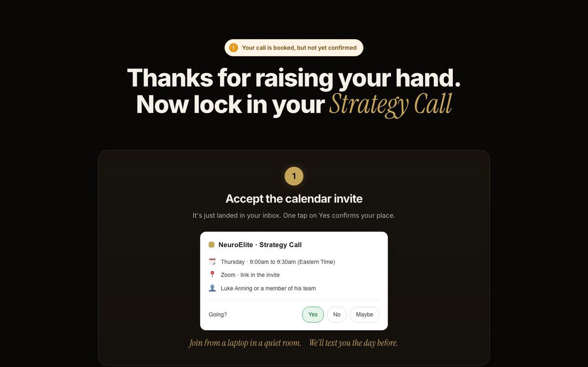 Confirmation page preview